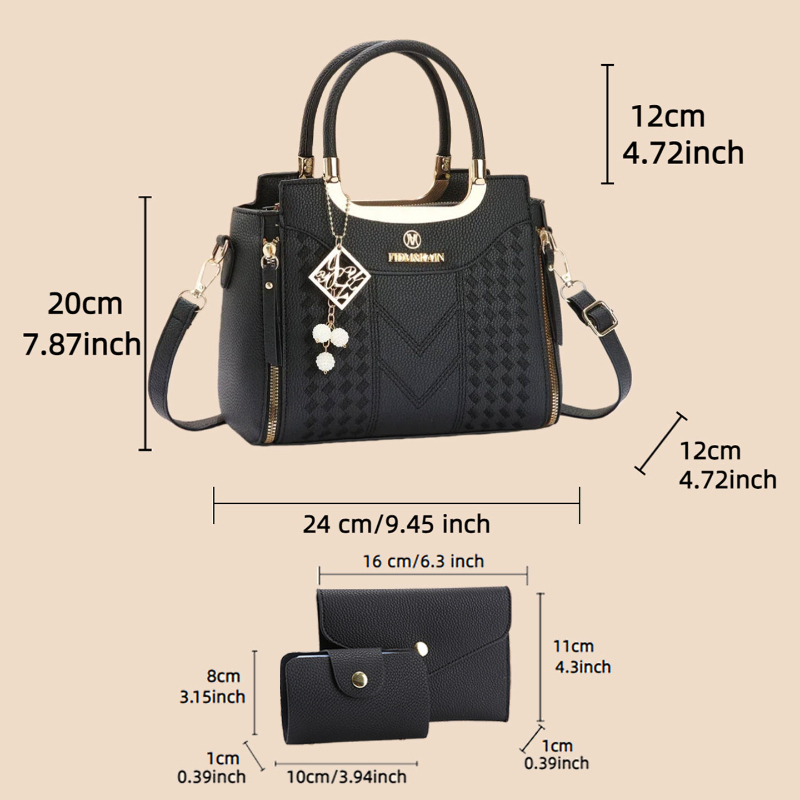Set di 3 borse in pelle PU eff - Women'S Bags Handbags recensione e prezzo